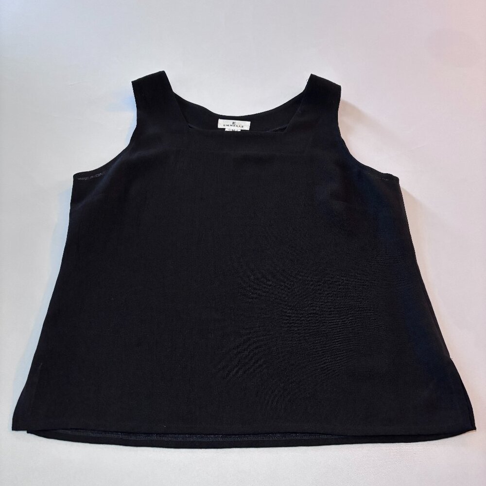 Emmelle NYC Black Tank Top Shell Medium Square Neck Layering